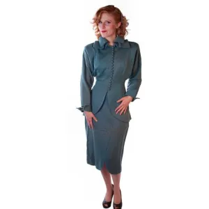 Vintage Ladies Gabardine  Suit  Lilli Ann Wool Suit Fantastic 1940S NOS Small