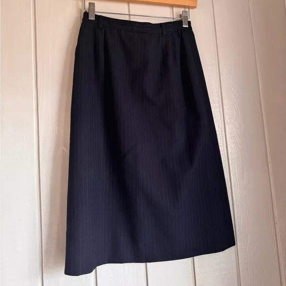 Vintage Pinstriped Skirt Suit