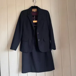 Vintage Pinstriped Skirt Suit