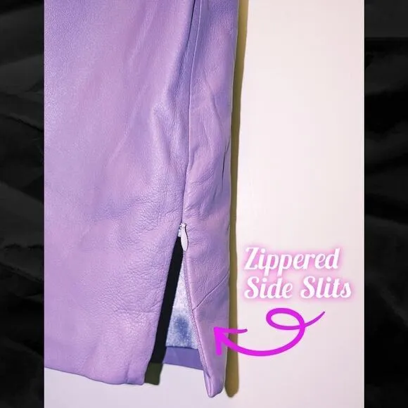 Vintage Wilson’s Leather Pelle Studio Lavender Leather Skirt EVC
