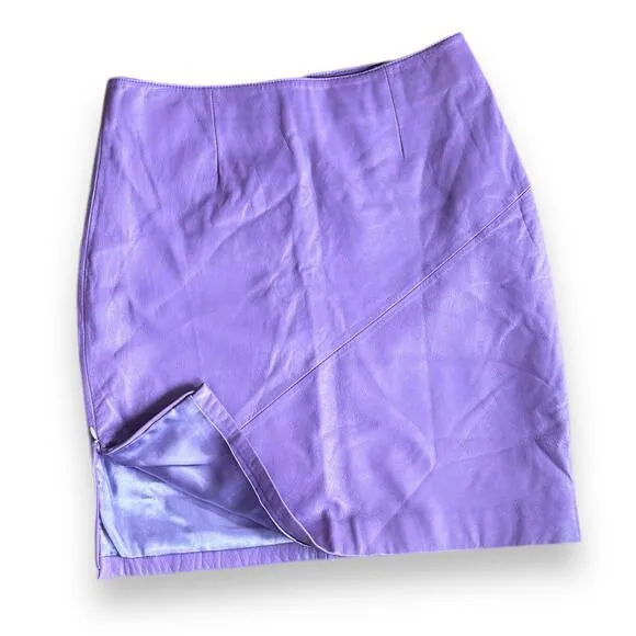 Vintage Wilson’s Leather Pelle Studio Lavender Leather Skirt EVC