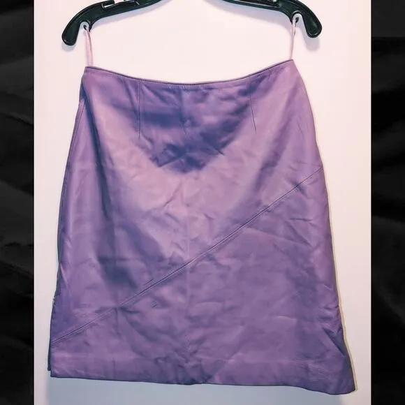 Vintage Wilson’s Leather Pelle Studio Lavender Leather Skirt EVC