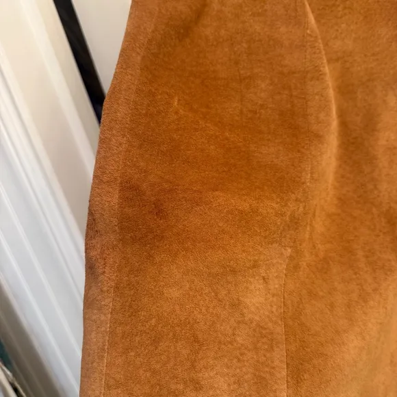 Vtg Women's BB Dakota Suede Skirt Size 7/8 Brown