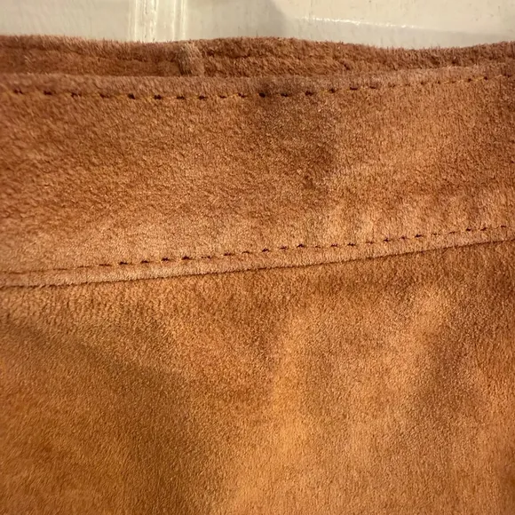 Vtg Women's BB Dakota Suede Skirt Size 7/8 Brown