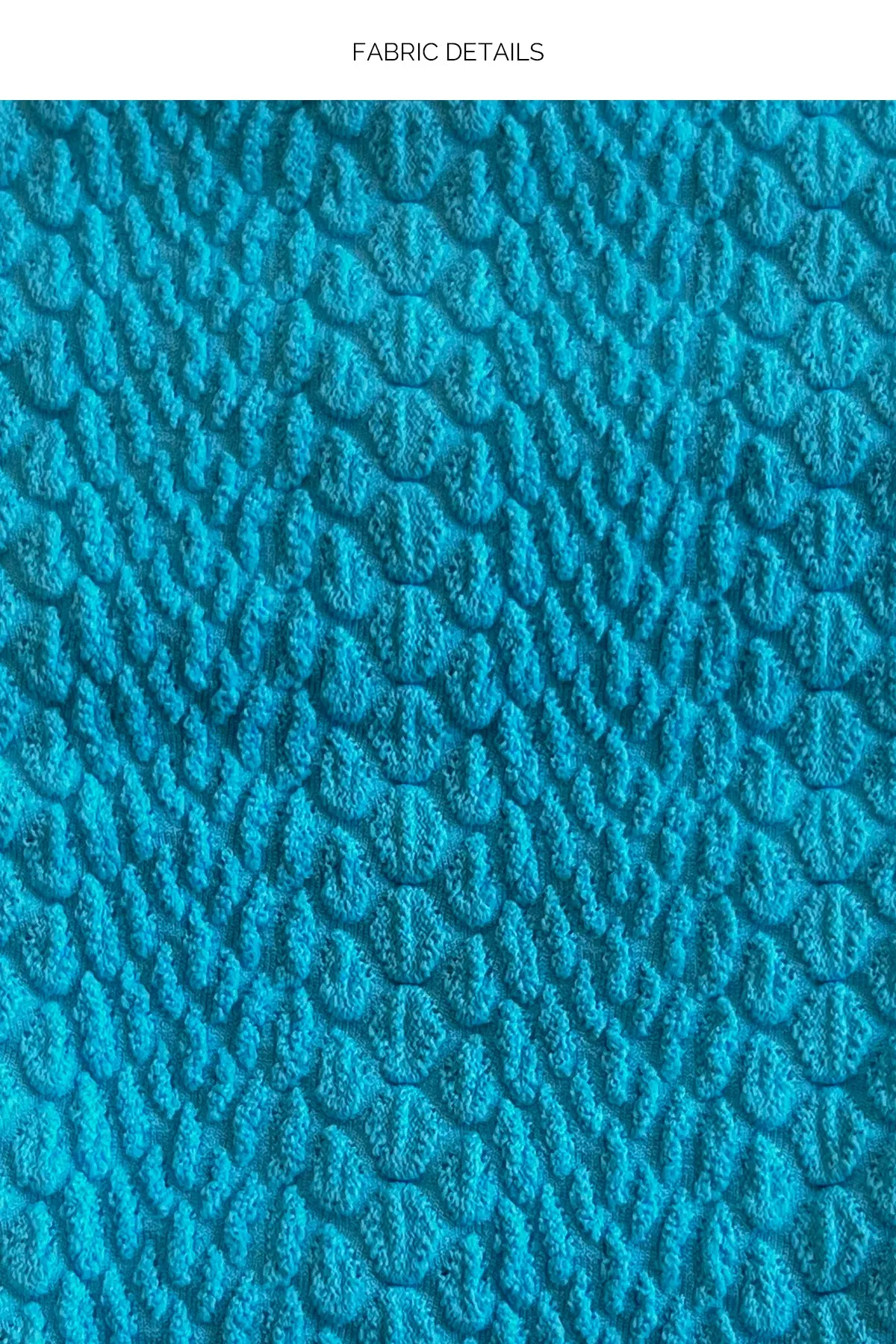 WAVY BABY - Seamless Triangle Top & Seamless Wavy Ruched Back Brazilian Tie Side Bottom • Caribe Blue