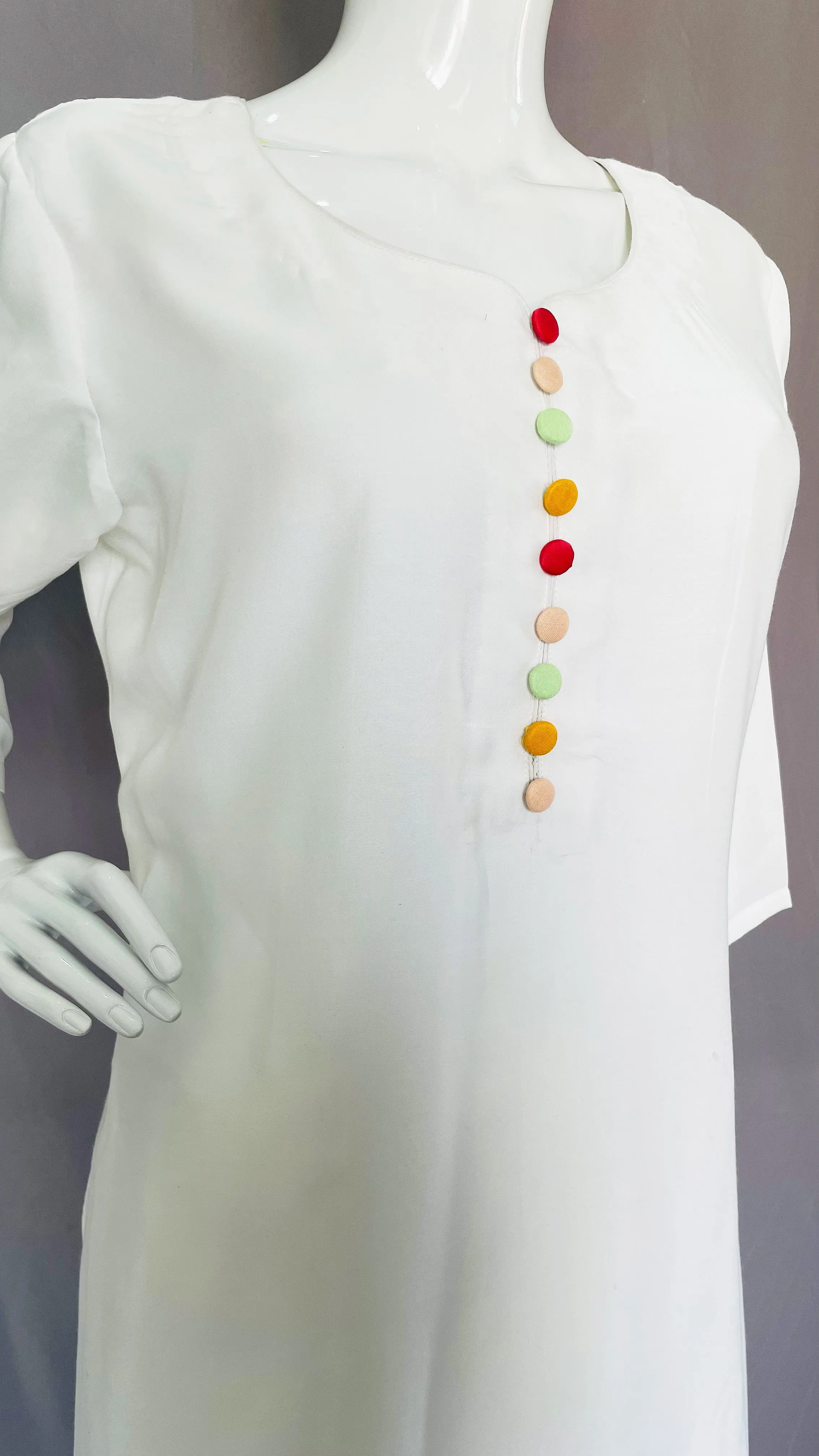 White Pure Muslin kurta Sharara With Yellow Red Tie Dye Dupatta