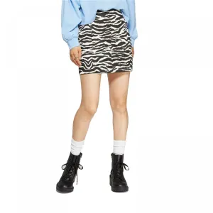 Wild Fable Women's Animal Print Seamed Mini Jeans Skirt