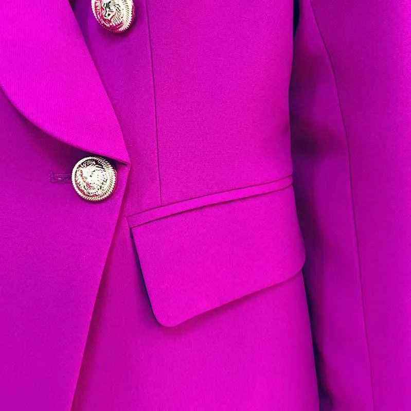 Women's Magenta Pantsuit Blazer Long Pants Wedding Pantsuit for women