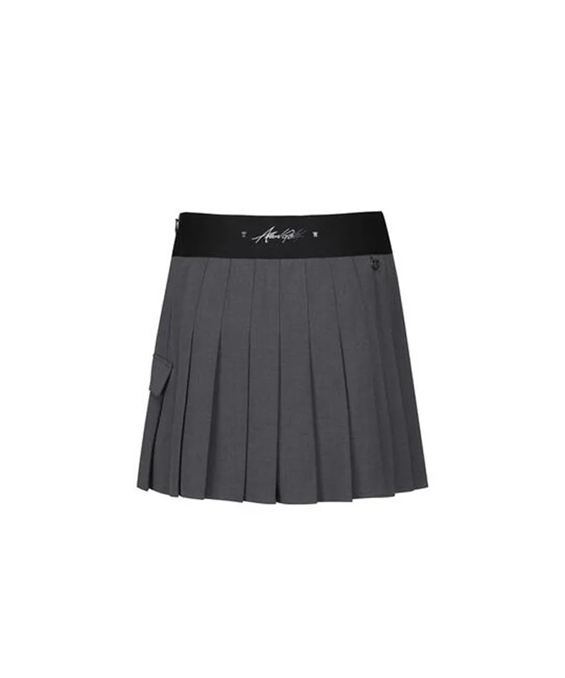 Women's Pleats Half Pants - Melange Gray