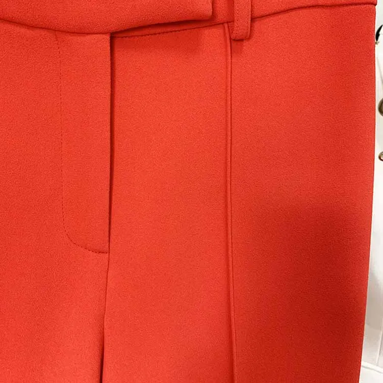Women's Rust Pantsuit Blazer High Waisted Flare Pants Suit Wedding Pantsuit