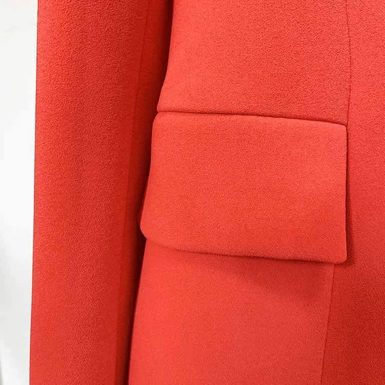Women's Rust Pantsuit Blazer High Waisted Flare Pants Suit Wedding Pantsuit