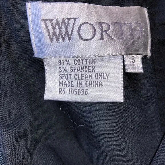 Worth Collection Cotton Blend Embellished Straight Skirt New Size 6