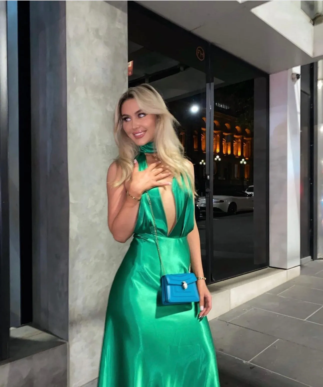 YLD - Green Halter Maxi